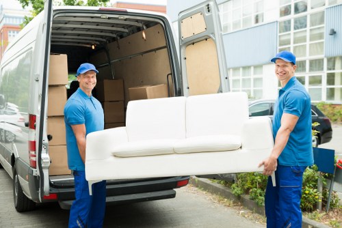 Man And Van Newaddington team loading recyclable household items into a van
