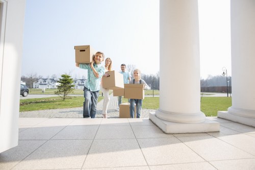 Prepared furniture move with wrapped items ready for transport