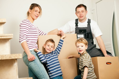 Checklist and packed boxes ready for a move in New Addington