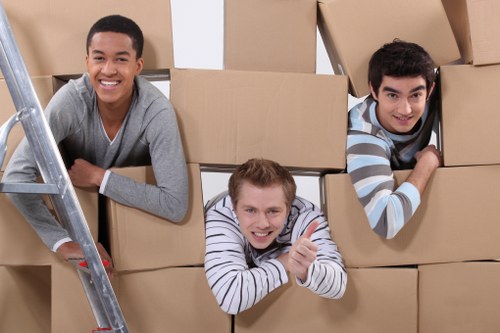 Professional movers handling a residential relocation in New Addington