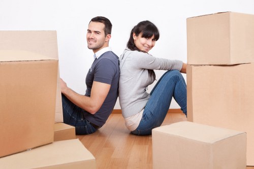 Office relocation packing checklist and labelled boxes for a smooth move