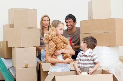 Careful loading of household items for a New Addington removal